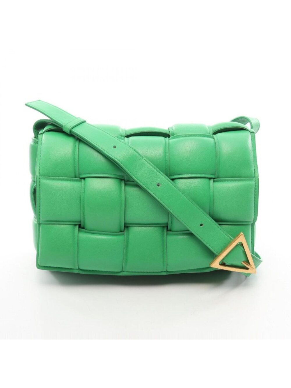 Bottega Veneta Shoulder Bag Padette Cassette Intrecciato Green Leather Padet